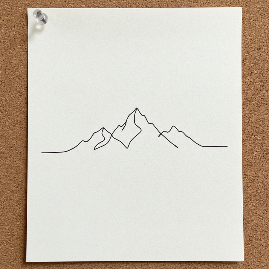 Minimalist tattoo template