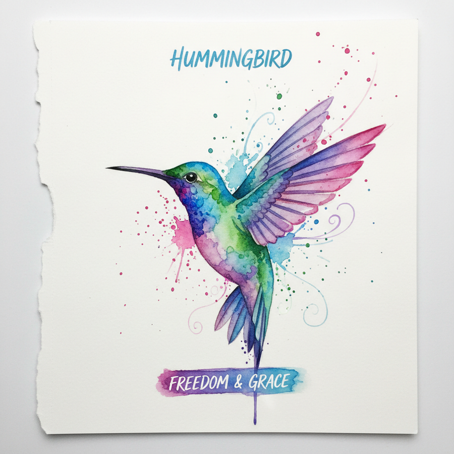 Watercolor tattoo template