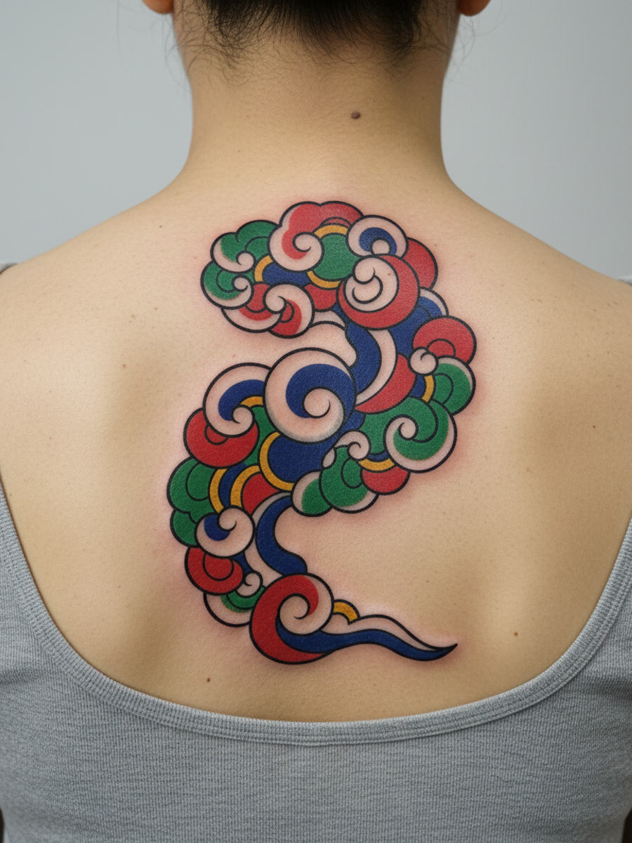 Auspicious Cloud Scrolls on body