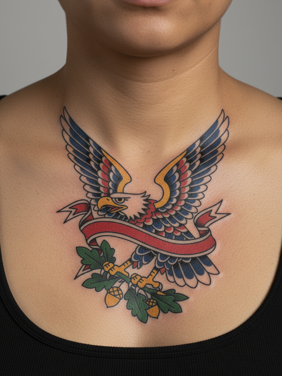 Bold Eagle & Banner on body