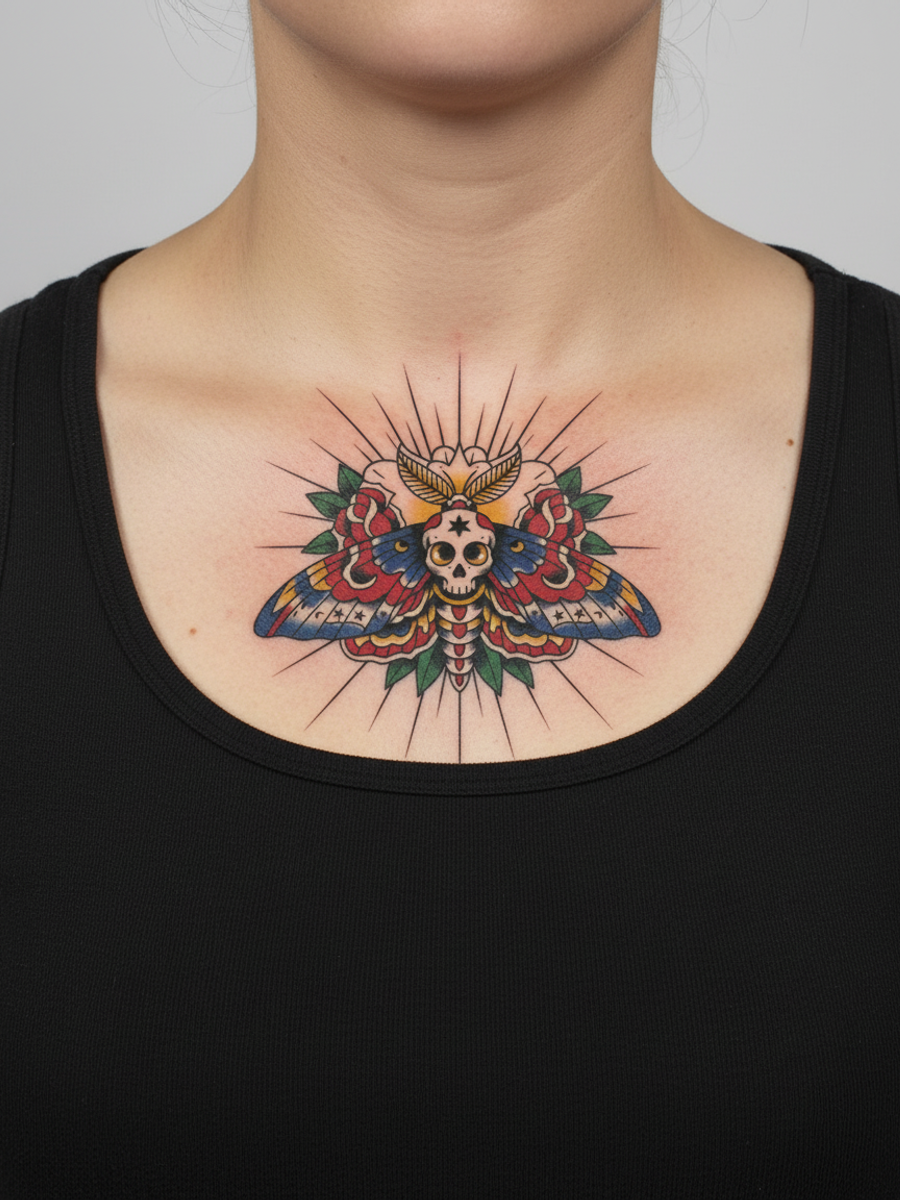 Death’s-Head Moth on body